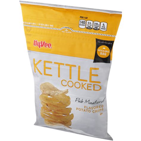 Hy Vee Kettle Cooked Pub Mustard Flavored Potato Chips Hy Vee Aisles