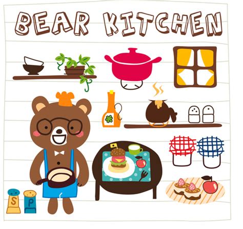 uncle bear in the kitchen doodle cartoon free download