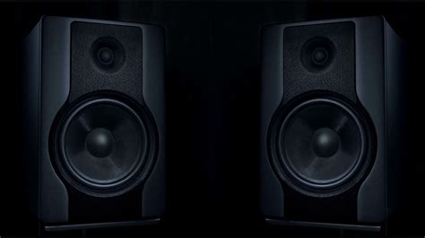 Set Of Two Black Round Audio Speakers Stock Footage Sbv 320545129 Storyblocks