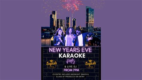 🎆🎉 New Years Eve Karaoke And Quiz 🎤🍾🎆 At English Lounge Manchester