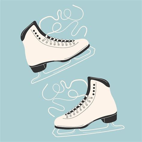 Patins Glace Pour Le Patinage Artistique En Hiver Patinoire