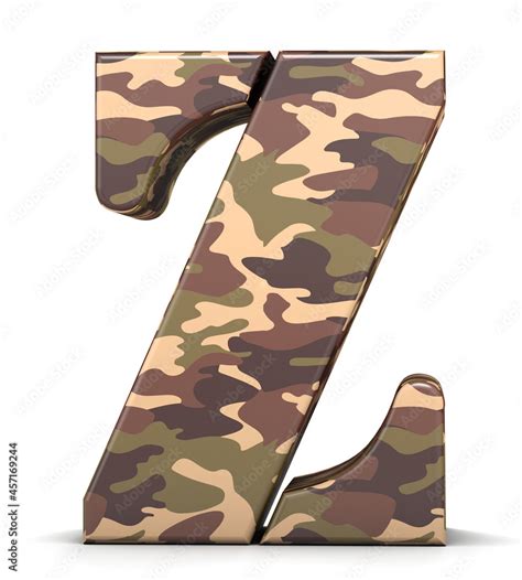 Military stencil alphabet isolated on white background. 3D illustration ...