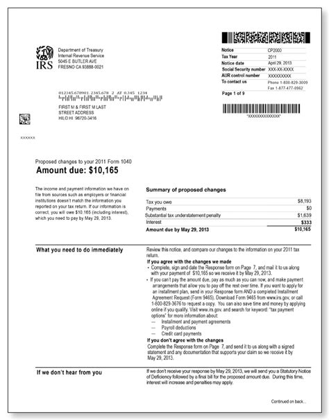 Irs Audit Letter Cp2000 Sample 4