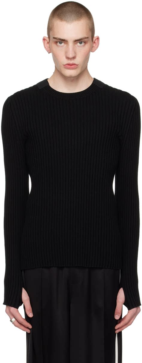 Helmut Lang Black Cutout Sweater Helmut Lang