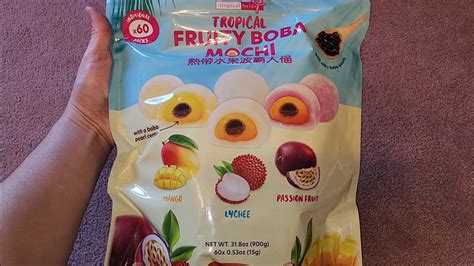 Costco Sale Item Review Tropical Fields Fruity Boba Mochi Mango Lychee