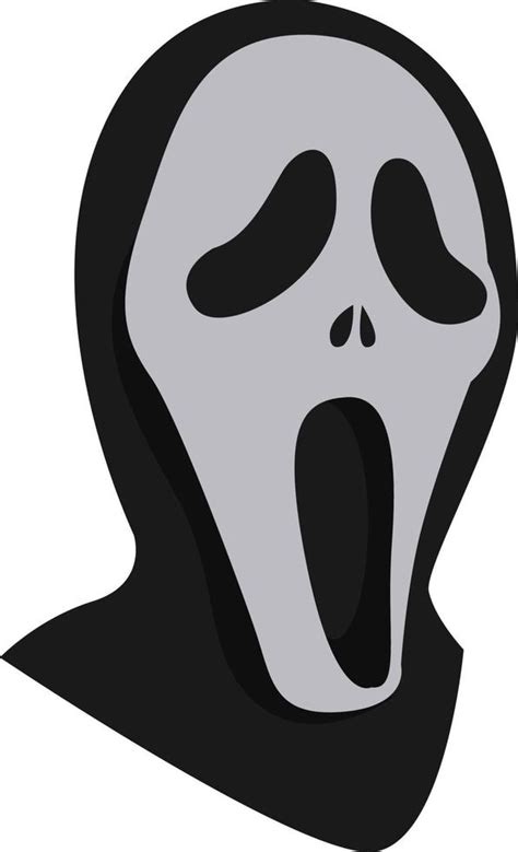 Scream mask, illustration, vector on white background. 13509983 Vector ...