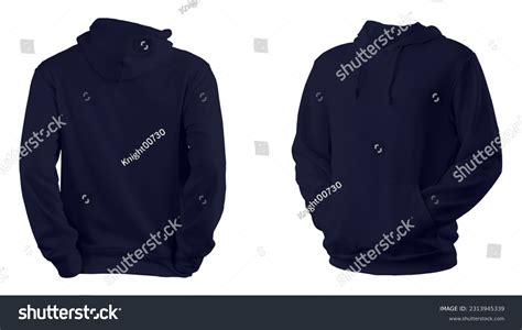 Mens Navy Blue Blank Hoodie Templatefrom Stock Photo 2313945339 ...