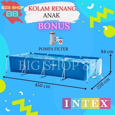 Jual KOLAM RENANG PORTABLE KOLAM RENANG ANAK JUMBO FRAME POOL 2 2M 2 6M