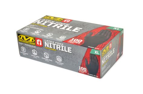 Mechanix Wear Black Nitrile Gloves Box Of 100