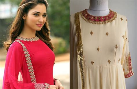 Spruce Up Your Ethnic Style With These Kurtis With Embroidered Necks