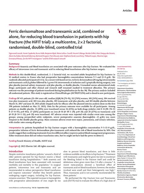 Hi Fit Trial Thelancet Haematology Vol September E Lancet