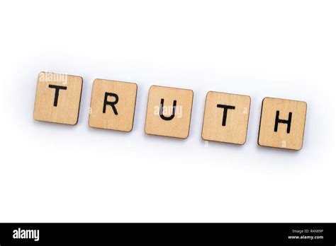 The Word Truth Spelt With Wooden Letter Tiles Stock Photo Alamy