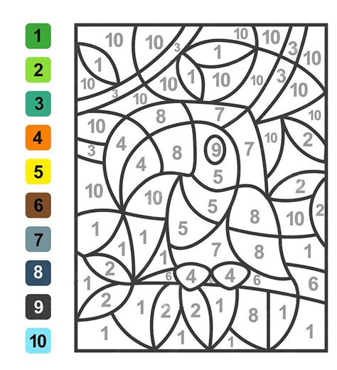 Toucan Color By Number