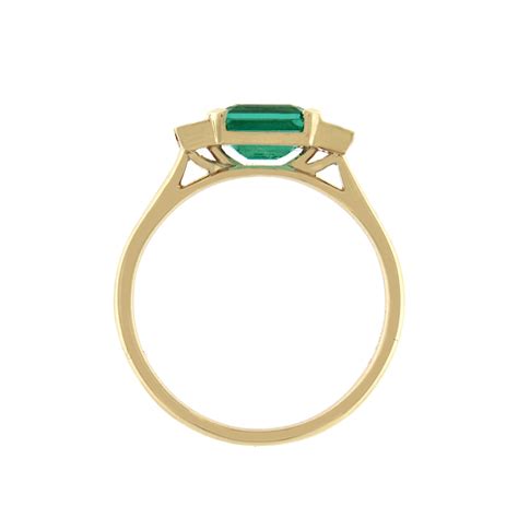 Three-Stone Emerald & Diamond Ring - Nicholas Wylde