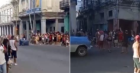 Cubanos Bloquean Calle Monte En La Habana En Protesta Por Apag N General