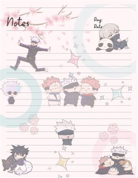 Jujustu Kaisen Themed Jujustu Kaisen Themed Planner Cute Digital