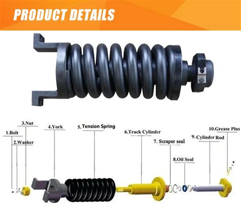 Excavator Tension Spring Ec210 Track Adjusters With Recoil Spring ...