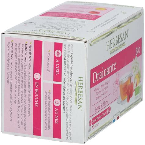 Herbesan Infusion Bio Drainante N 5 20 Pc S Redcare Pharmacie