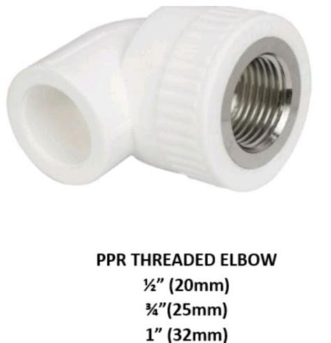 Ppr Elbow With Thread Threaded Elbow Female Elbow Ppr Fittings Mm