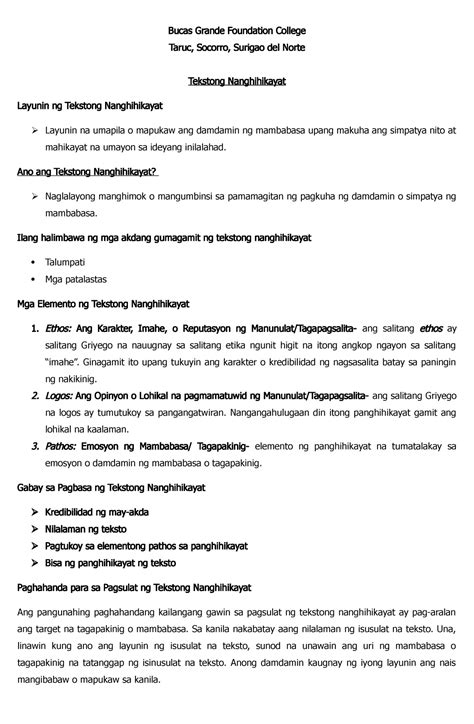 Halimbawa Ng Tekstong Persweysiv Philippin News Collections 11