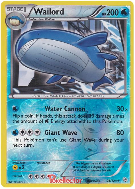 Wailord 26 Dragons Exalted Pokémon karty