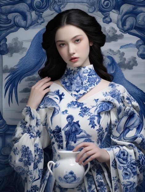 Premium Ai Image Chinese Woman Wearing Cheongsam Chinoiserie Chinese