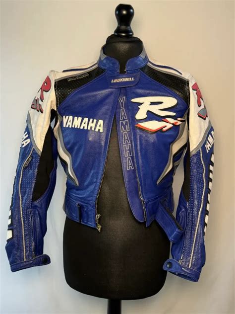 yamaha cropped leather racing jacket
