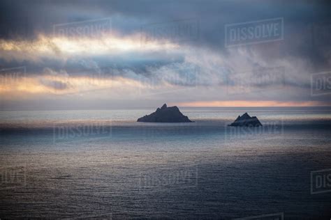 The skellig islands viewed from bolus head;Iveragh peninsula, county ...