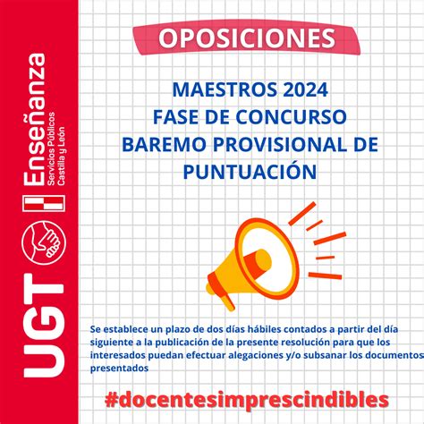 Oposiciones Maestros Baremaci N Provisional De La Fase De