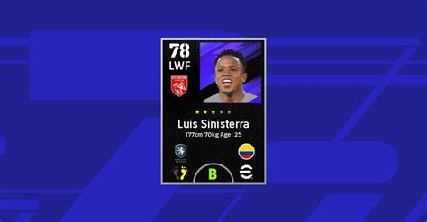 Luis Sinisterra Efootball Stats