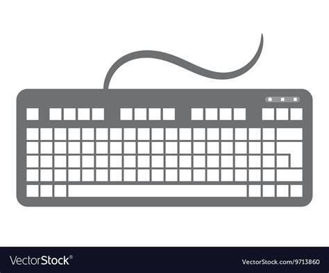 Keyboard icon clip art isolated Royalty Free Vector Image