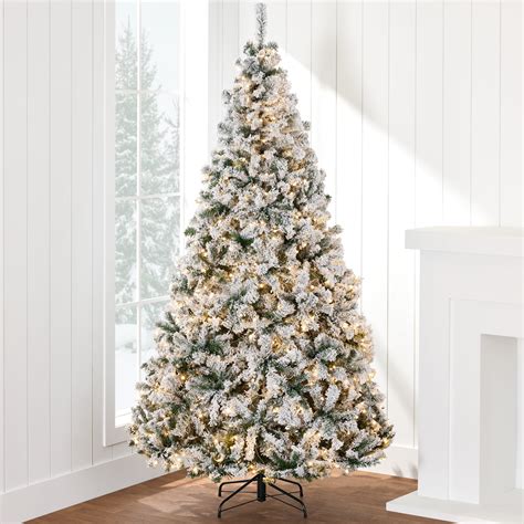 Best Choice Products 12ft Pre Lit Holiday Christmas Pine Tree W Snow Flocked Branches 1700