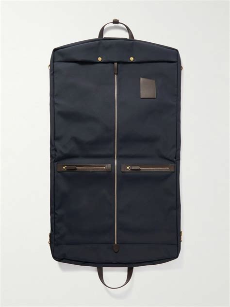 Mismo - Leather-Trimmed Canvas Suit Carrier Mismo