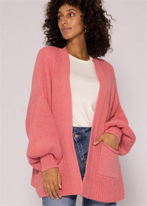 Sassyclassy Cardigan Oversize Strickjacke Damen Aus Weichem Grobstrick