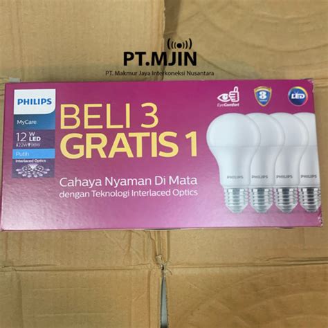 Jual Philips Led Pack Paket 3 1 Multipack MyCare LED Bulb 8 Watt 6500K