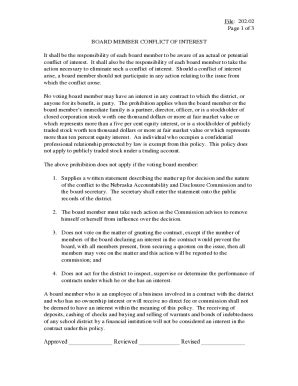 Fillable Online 0202 02 Conflict Of Interest Fax Email Print PdfFiller