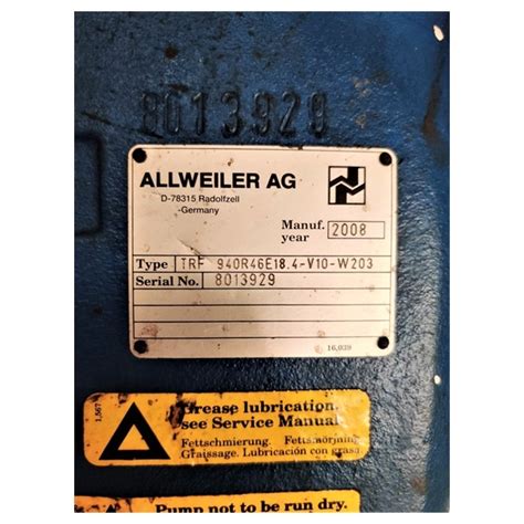 Allweiler Trf R E V W Pumps L Min M H