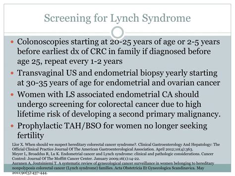 Ppt Lynch Syndrome Powerpoint Presentation Free Download Id2638832