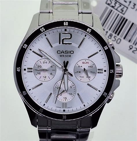 Casio MTP 1374D 7A Analog Stainless Steel Mens Watch MTP1374D EBay