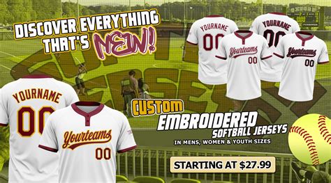 New Customize Softball Uniforms Unisex Softball Gear Personalized