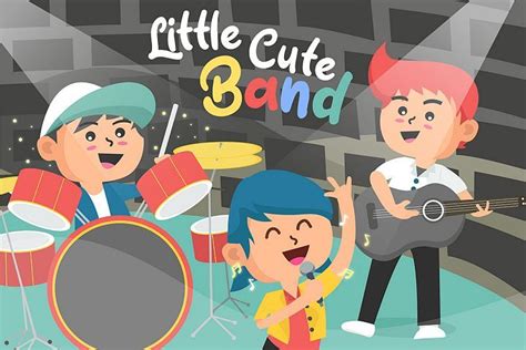 Little Cute Band Vector Illustration 319590 Illustrations Design Bundles Vector