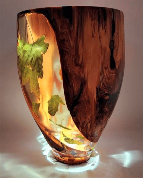 How To Turn Cedar Wood Into A Vase With Resin