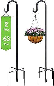 Amazon 63 Shephards Hook For Outdoor Heavy Duty Bird Feeder Pole