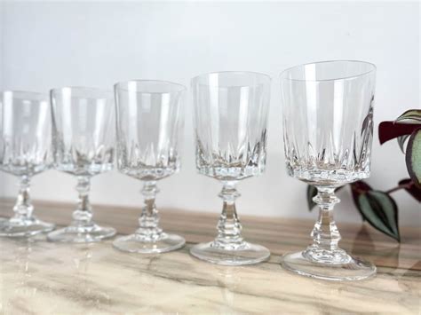 Verres Vin Blanc Cristal D Arques Mod Le Louvre Etsy France