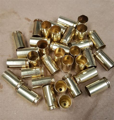 9mm 100 Clean Polished And Unprocessed Brass Casings For Reloading Art Projects Crafts