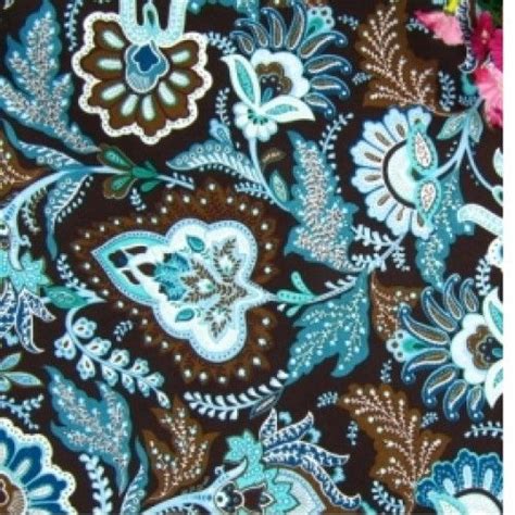 Vera Bradley Fabric Remnant 100 Cotton Java Blue 1 Yard Fabric