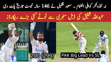 Abdullah Shafique Saud Shakeel Breaks Test History Record