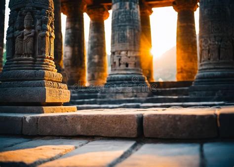 stone temple ancient centuries  structure stock illustration