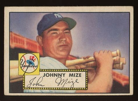 Topps Johnny Mize New York Yankees Hof Ebay