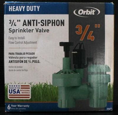 Orbit Sprinkler Valve Inch Anti Siphon Heavy Duty